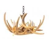 5 Light ANTLER CHANDELIER (RESIN)