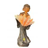 BRONZE FIGURAL CLAM SHELL LAMP