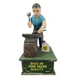 CAST IRON JOHN DEERE MECHANICAL BANK