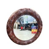 LARGE ROUND ETHAN ALLEN ORNATE MIRROR