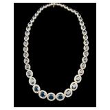 PLATINUM MONUMENTAL NATURAL BLUE SAPPHIRE &
