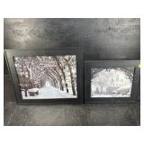 2 WINTER SCENE PHOTOGRAPHS
