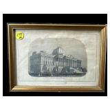 19TH CENT. PRINT VIEW OF THE CAPITOL, WASHINGTON