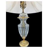 LARGE QUALITY CRYSTAL AND GOLD ORNATE TABLE LAMP