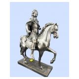 LOUIS XIV ON HORSEBACK RESIN CARVED SCULPTURE