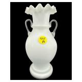 VICTORIAN CASED GLASS 2 HANDLE VASE