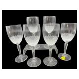 SET OF 6 FROSTED FLOWER WINE STEMS