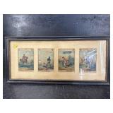 FRENCH HUNT SCENE ENGRAVING COLLAGE