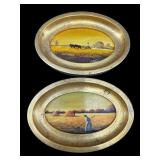 PR OF SMALL HENRY RAMIREZ FARM SCENE PAINTINGS