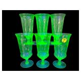 SET OF 6 URANIUM DIAMOND OPTIC ICED TEA STEMS
