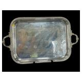 EXTRA LARGE ORNATE SILVERPLATE SERVING TRAY
