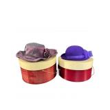2 PC LOT VINTAGE HANDMADE HATS IN BELKS BOXES