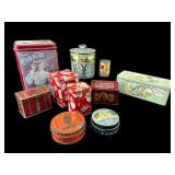 LOT OF VARIOUS ADVERTISING TINS
