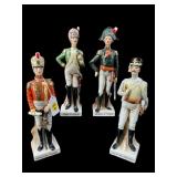 LOT OF 4 FRENCH PORCELAIN SOLDIER FIGURINES
