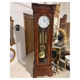 SLIGH MAHOGANY GRANDFATHER CLOCK