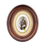 19TH CENTURY DEEP WELL FRAME WITH MILITIA OFFICER