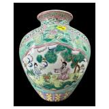 ORIENTAL PORCELAIN FIGURAL VASE