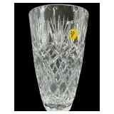 LARGE HEAVY QUALITY CUT CRYSTAL VASE
