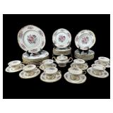 41 PCS CASTLETON ROSE CHINA