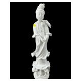 LARGE PORCELAIN PARIAN WARE ORIENTAL FIGURINE