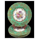 SET OF 4 ROSENTHAL IVORY FLORAL DINNER PLATES