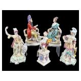 LOT OF 5 VARIOUS MAKER PORCELAIN FIGURINES