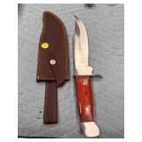 WOOD HANDLE BOWIE KNIFE