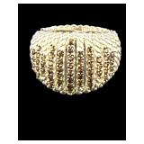 DESIGNER COLLEEN LOPEZ STERLING GEMSTONE RING;