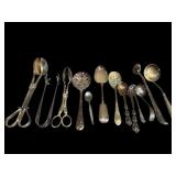 13 PIECE SILVER PLATE LOT SERVING PIECES
