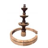 LARGE 3 TIER CANTERA STONE FOUNTAIN WITH RING