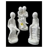 3 PC SET OF SPODE PORCELAIN FIGURINES