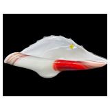 ABSTRACT MURANO STYLE ART GLASS SEASHELL ACCENT