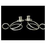 PR OF FISHER WEIGHTED STERLING SILVER CANDLESTICKS