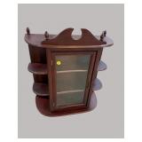 CHERRY FINISH HANGING CURIO