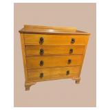 OAK 4 DRAWER ENGLISH CHEST