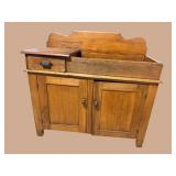 19TH CENTURY POPLAR DRY SINK SERVER