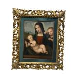 19TH CENTURY MOTHER MARY OIL ON CANVAS