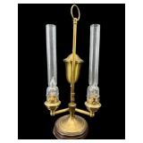 BRASS DOUBLE LIGHT STUDENT LAMP