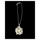DESIGNER OR-PAZ ISRAEL STERLING PEARL NECKLACE;