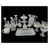 LARGE LOT EARLY CRYSTAL AND GLASSWARE