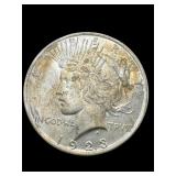 1923 P AU SILVER  PEACE DOLLAR