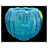 ARTIST SIGNED FENTON BLUE LAGOON OPALESCENT ROSE