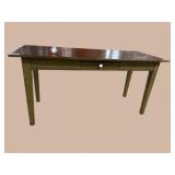 PEGGED PAINT DECORATED FARM TABLE