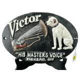 VICTOR ADVERTISING CAST IRON SIGN