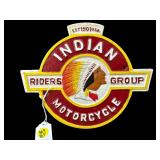 CAST IRON INDIAN MOTORCYCLE ADVERTISING SIGN
