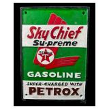 CAST IRON TEXACO GASOLINE ADVERTISING SIGN