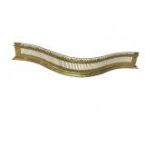 BRASS RETICULATED FIREPLACE FENDER