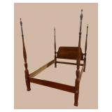 CHERRY RICE CARVED QUEEN SIZE TALL POSTER BED