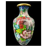 SMALL MULTI COLOR CLOISONNE VASE