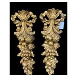 PR OF SYROCO ORNATE GOLD WALL HANGINGS